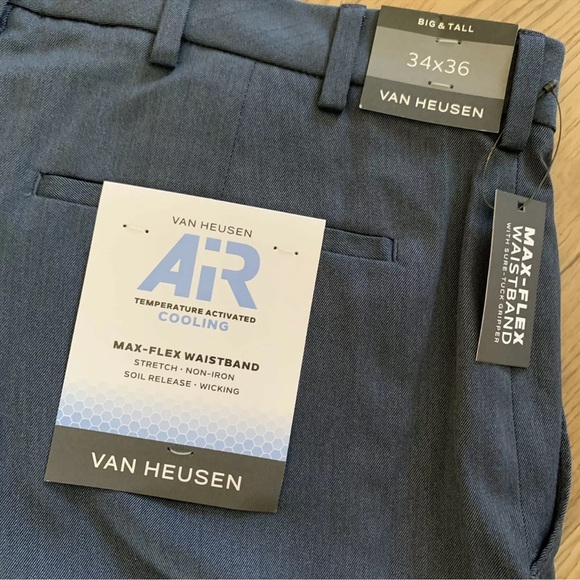 🪴Van Heusen Men'S Big And Tall Air Straight Fit Pant 34Wx36L - Picture 3 of 6